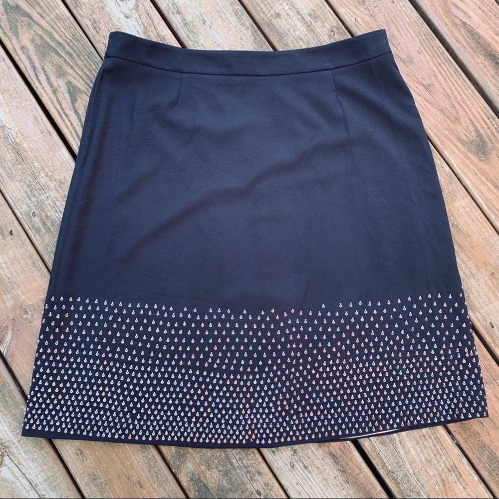 NWT ELVI Embellished Navy Skirt Plus Size 22